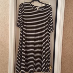 Black/White striped dress